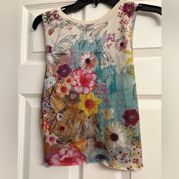 Adidas x Farm Rio cut off floral tank top size medium - Picture 2 of 3